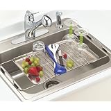 Adjustable Over the Sink Dish Drying Drainer Tray in Stainless Steel by Better Housewares