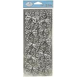 Butterfly Small Peel Off Stickers 4"X9" Sheet-Silver