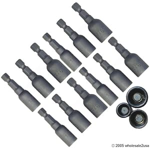 - (12) Magnetic Socket Nut Setters Construction Tools New - Bit Accessory Set for Your Dewalt and... by 