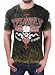 AFFLICTION Bullet Bars Raw Edge Patch Mens T-Shirt Black Size XL