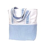 Personalized Pique Blue Tote Diaper Bag