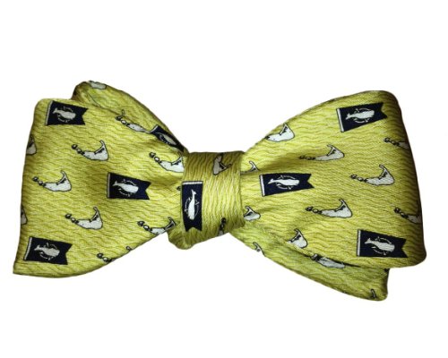 Lowest Price Nantucket Burgee and Island Silk Bow Tie - Yellow