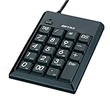 バッファローコクヨサプライ BUFFALO USB2.0Hub付テンキーボード USB接続 ブラック BTKU2H04BKA