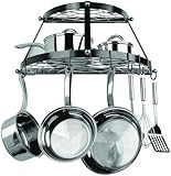 Range Kleen 2 Shelf Wall Mount Black Pot Rack