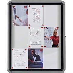 NOBO Schaukasten 100x75,2x3,7cm silber f�r den Innenbereich