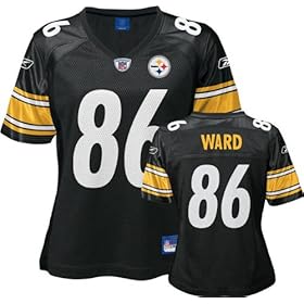 Hines Ward Black Reebok Replica Pittsburgh Steelers Women's Jersey