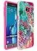 Galaxy S6 Edge Plus Case, S6 Edge + Case, Style4U Hawaiin Flower Design Slim Fit Hybrid Armor Case for Samsung Galaxy S6 Edge Plus / S6 Edge + with 1 Style4U Stylus [Hawaiin Flower Hot Pink]