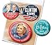 Marsh Enterprises - 4-Pack Hillary Clinton Tim Kaine Pin Buttons - 2016 with Modern Photo Jugate and Signature