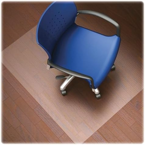 Wholesale CASE of 5 - Lorell Nonstudded Design Hardwood Surface Chairmat-Hard Floor Chairmat, Rectangular,36"x48", Clear