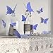 gefii Mariposa Appear in Gossip Girl 12pcs/Pack 3D Decorative Butterflies Removable Wall Art Stickers Wedding Decor (Lavender)