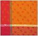 Durable Woven Jacquard 100% Cotton Retro Floral Orange and Yellow Tablecloth 54x90 Inches