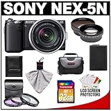 Sony Alpha NEX-5N Digital Camera Body & E 18-55mm OSS Lens (Black) with 32G ....