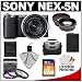 Sony Alpha NEX-5N Digital Camera Body & E 18-55mm OSS Lens (Black) with 32GB Card + Battery + 3 UV/FLD/PL Filters + 2x Telephoto & .45x Wide-Angle Lenses + Case + Accessory Kit