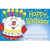 Trend Enterprises Happy Birthday Cake Recognition Awards, 30 per Package (T-81017)