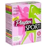 Playtex Sport Tampon Super,  Unscented,  16-Count Box (Pack of 3)