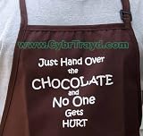 CK Products Brown Expression Cooking Apron JUnited Statest Hand Over the CHOCOLATE and No One Gets Hurt