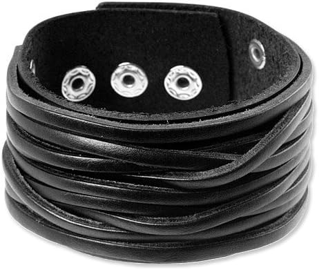 SilberDream leather bracelet black, for man, genuine leather LA2249S