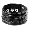 SilberDream Lederarmband schwarz Herren Leder Armband Echtleder LA2249S
