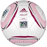 Adidas WC10 MLS Glider Soccer Ball, White/Diva/Pink Buzz, 3