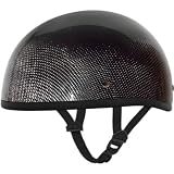 Daytona Carbon Fiber without Visor D.O.T. Approved 1/2 Shell Harley Touring Motorcycle Helmet – Grey / Large