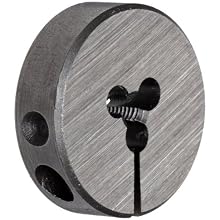 Union Butterfield 2010(UNF) Carbon Steel Round Threading Die, Uncoated (Bright) Finish, 13/16" OD, #4-48 Thread Size