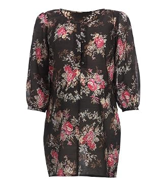 Maternity Floral Chiffon Blouse