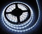 SUPERNIGHT (TM) 16.4ft 5M SMD 5050 Cool White Waterproof Led Flexible Flash Cold white Strip 300 Leds LED Light Strip 60Leds/M Multifunctional