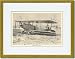 Gold Framed/Matted Print 17x23, American Mail Airplane
