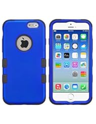 Wireless: myLife Cobalt Blue and Black {Heavy-duty Colored Design} Neo Hybrid Armor Case for the NEW iPhone 6 (6G) 6th Generation Phone by Apple, 4.7" Screen Version (Two External Snap On Hard Protector Plates + Full Body Internal Soft Silicone Bumper Gel Protection) - myLife Brand Products