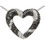 1.00 cttw 14k gold plated 925 Sterling Silver Heart Shaped Pendant