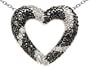 1.00 cttw Heart Shaped Pendant in 925 Sterling Silver