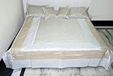 Zari Work Silk bed sheet Bedspread with Pillow & Cushion Covers