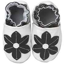 Robeez Infant/Toddler Pop Flower Slip-On,White,12-18 Months (US Toddler 4.5-5 M)