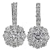 18k White Gold Shared Prong Drop Cluster Diamond Earrings (2.29 cttw, E-F Color, VS2 Clarity)