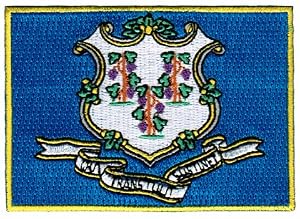 Connecticut State Flag Embroidered Patch Iron-On CT Emblem