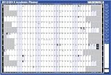 academic year unmounted planner 2012/13 - 2013 midyear wall laminated blue - for school/college/university