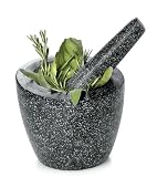 Fresco Granite Mortar and Pestle, 6 Inch, Angled