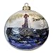 Blown-glass Ball Ornament From Poland - Peggys Cove, NS Lighthouse