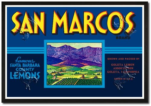 San Marcos Brand Lemons Poster