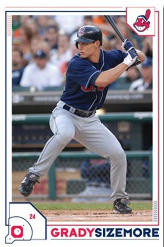 Cleveland Indians - Grady Sizemore Art Poster PRINT Unknown 22x34