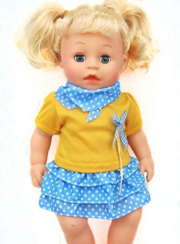 Highmall High Simulation Baby Doll's Clothes Polka Dot Dresses Yellow for 11.5 inches Dolls