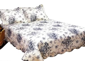 American Hometex French Country 100-Percent Cotton Quilt Set