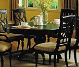 Pedestal Round Dining Table in Black Finish