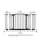 Dream Baby Std. Hallway Swinging Gate Combo Pack - (38'' - 53'') Black