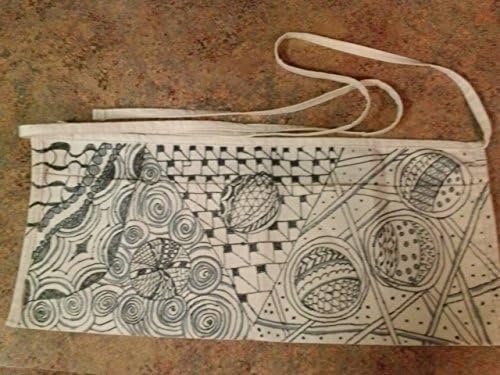 Geometric Apron with TWO POCKETS...Perfect for the Kitchen or Garden...Unisex