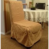 1 Pc. Dining Room Chair Furniture Slipcover FIT - Gold by 