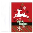 Black Accents Reindeer Holiday Card