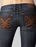 Frankie B. - FRANKIE B Jeans Premium Denim Kato Butterfly 10 Ultra Lowrise Sea Change Womens