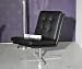 Relaxsessel Zypria Schwarz Napalon Leder Chrom Sessel drehbar