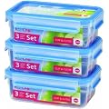 EMSA 508558 Gesunde Frische, Frischhaltedose Clip & Close 3x 1 Liter 3-er Set